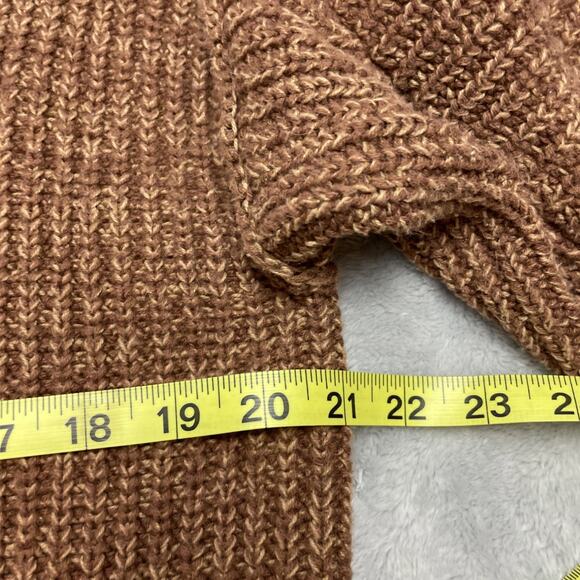 Free People High Hopes Cardigan Womens S Maroon Open Front Ribbed Drop Sleeve - Picture 8 of 9